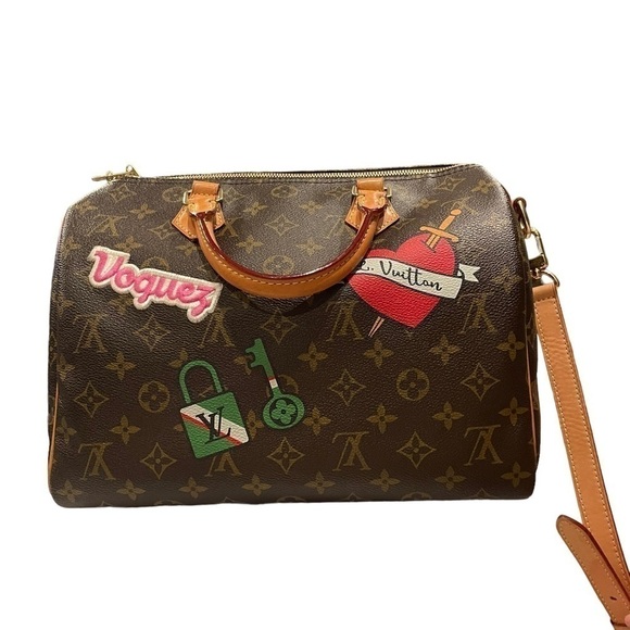 Louis Vuitton | Speedy Bandouliere 30 Multi-Color Monogram Patches Handbag - Picture 6 of 16